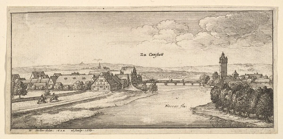 Cannstadt, from "German Views" — Wenceslaus Hollar