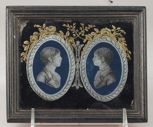 Panel with portraits of two boys