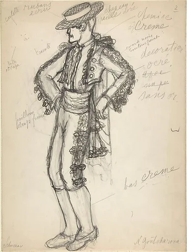 Costume design for a bullfighter
