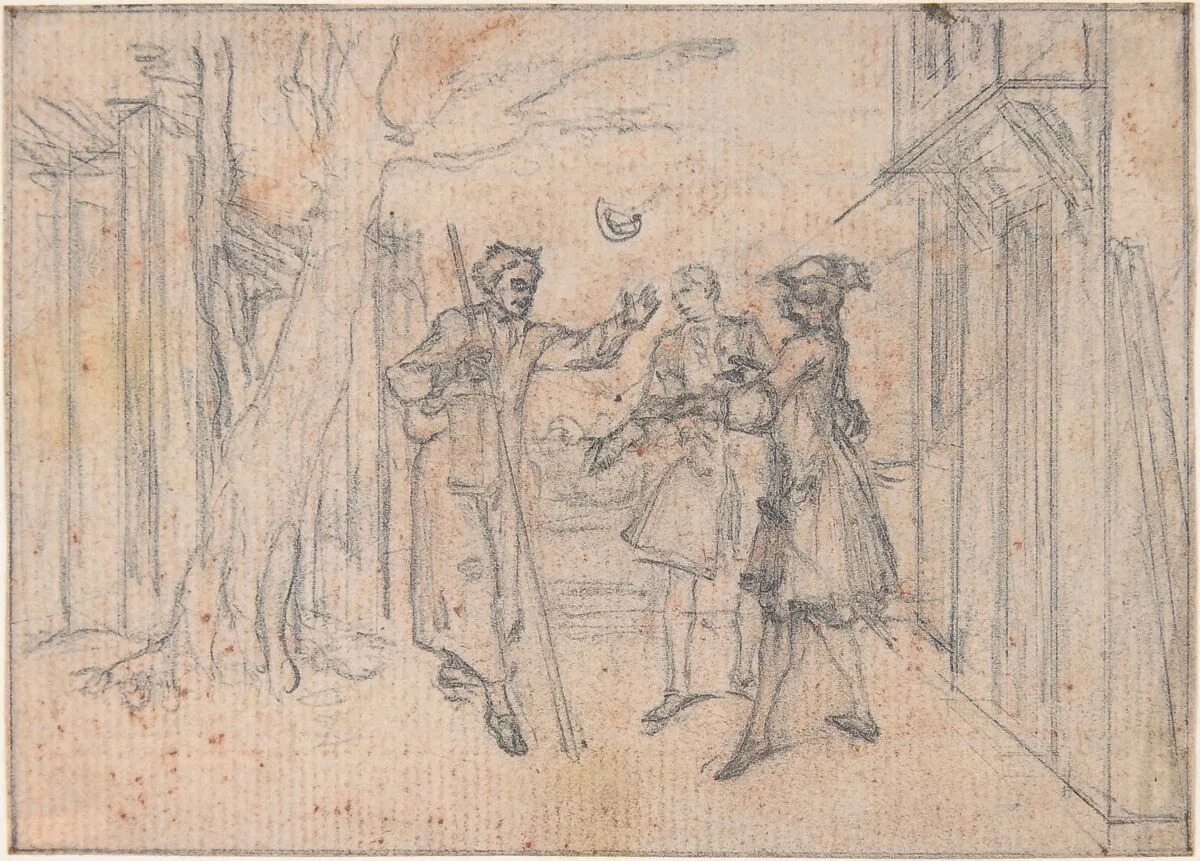 Study for an Engraving of "Songs in the Opera of Flora" — Hubert François Gravelot