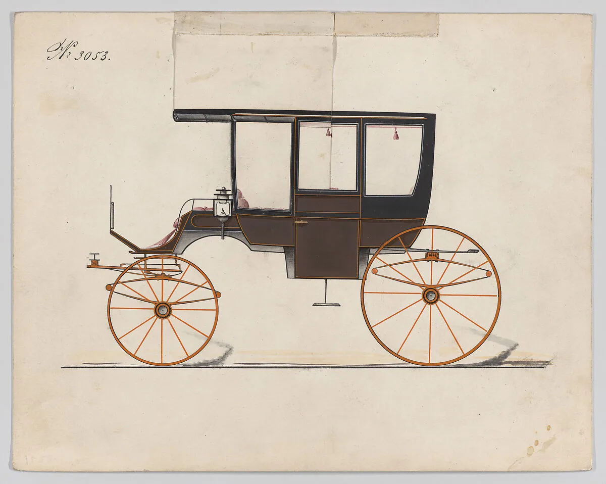 Design for 6 seat Rockaway, no. 3053 — Brewster & Co.