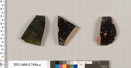 Terracotta fragments of kylikes (drinking cups)