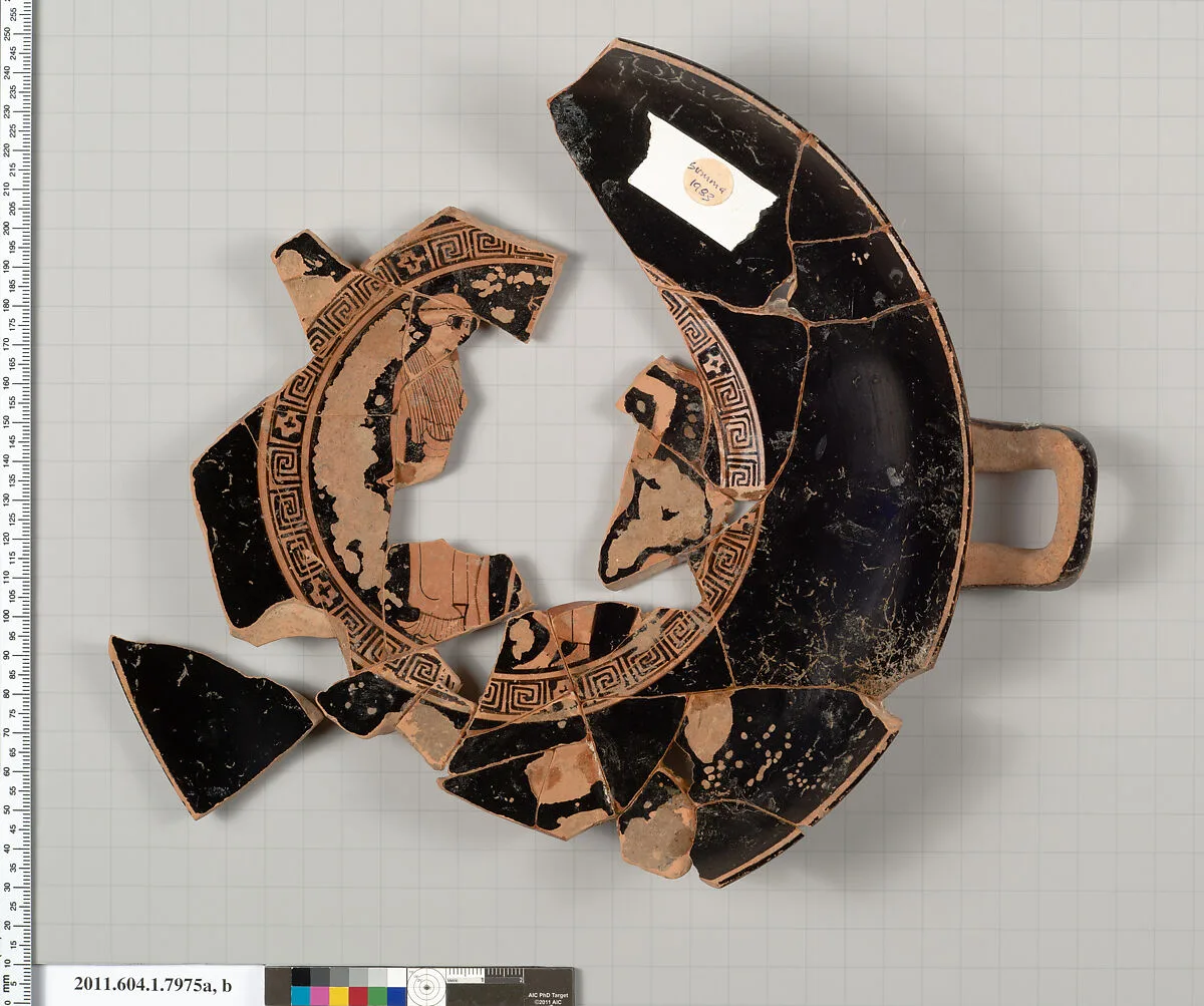 Terracotta fragments of a kylix (drinking cup) — Unknown