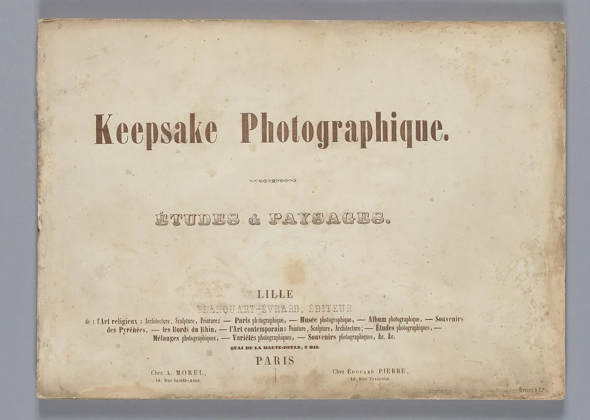 Keepsake Photographique: Études & Paysages — Louis-Désiré Blanquart-Évrard|Alphonse de Brébisson|John Stewart|Jean Walther|Unknown