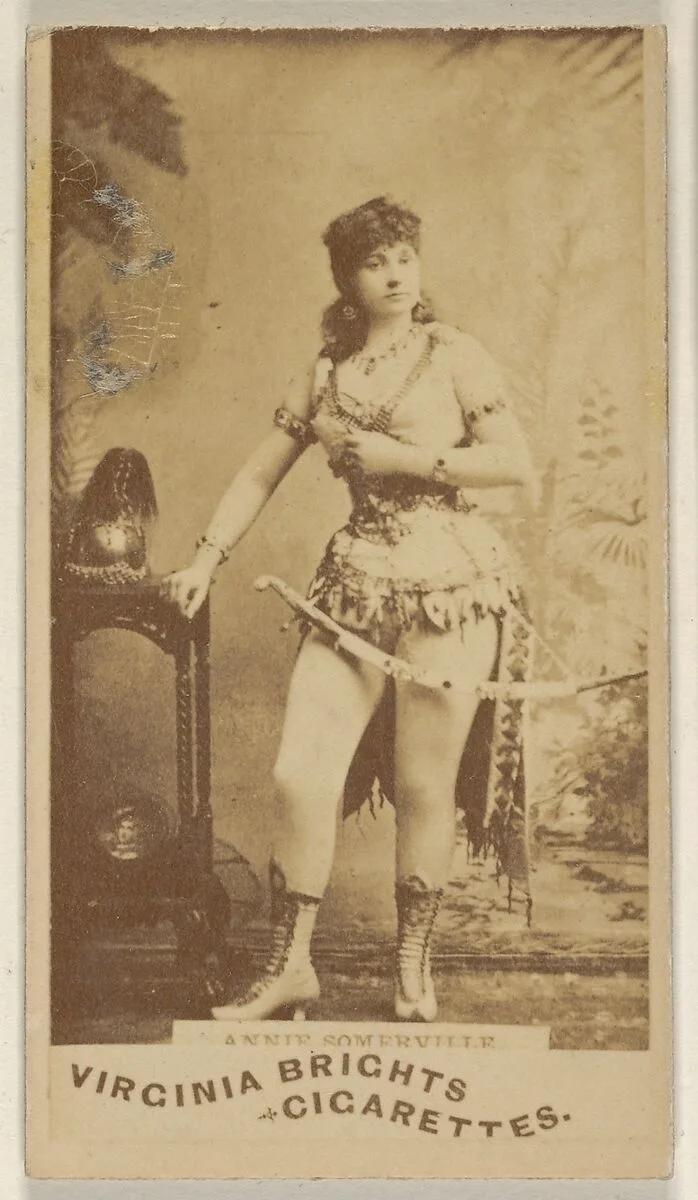 Annie Somerville, from the Actors and Actresses series (N45, Type 1) for Virginia Brights Cigarettes — Allen & Ginter