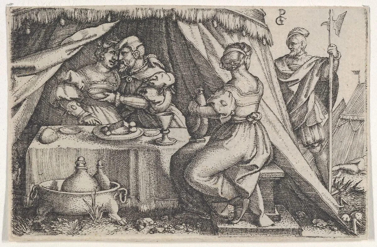 Judith and Holofernes Dining — Georg Pencz