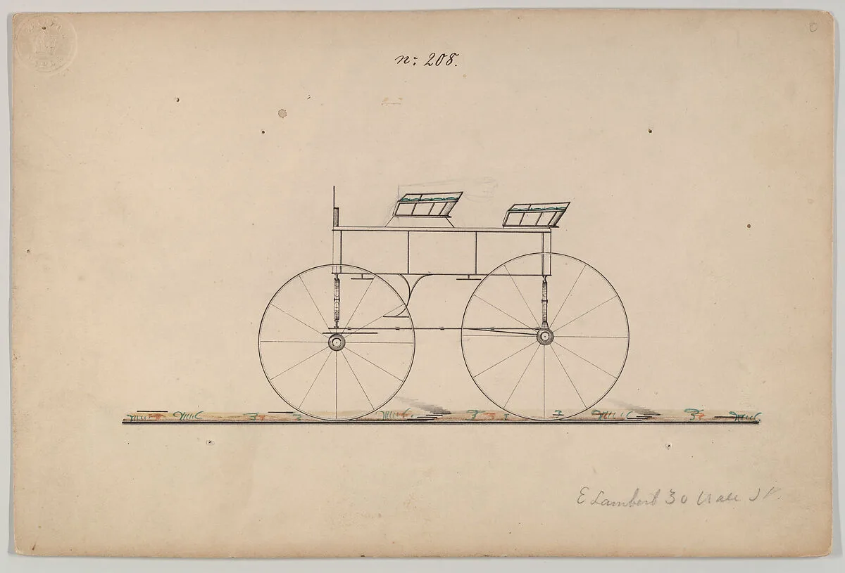 Design for Wagon, no. 208 — Brewster & Co.