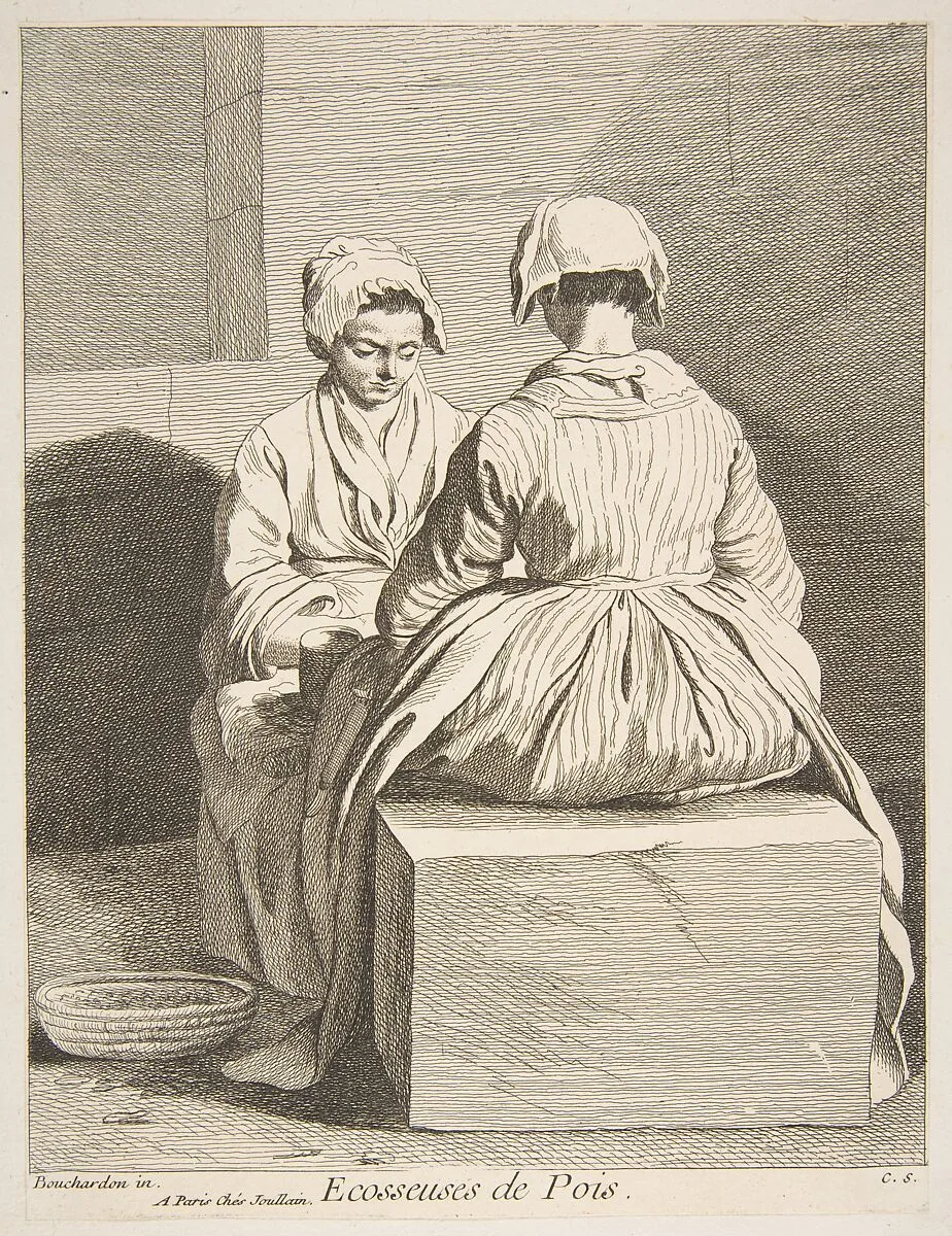 Pea Shellers — Anne Claude Philippe de Tubières, comte de Caylus|Edme Bouchardon