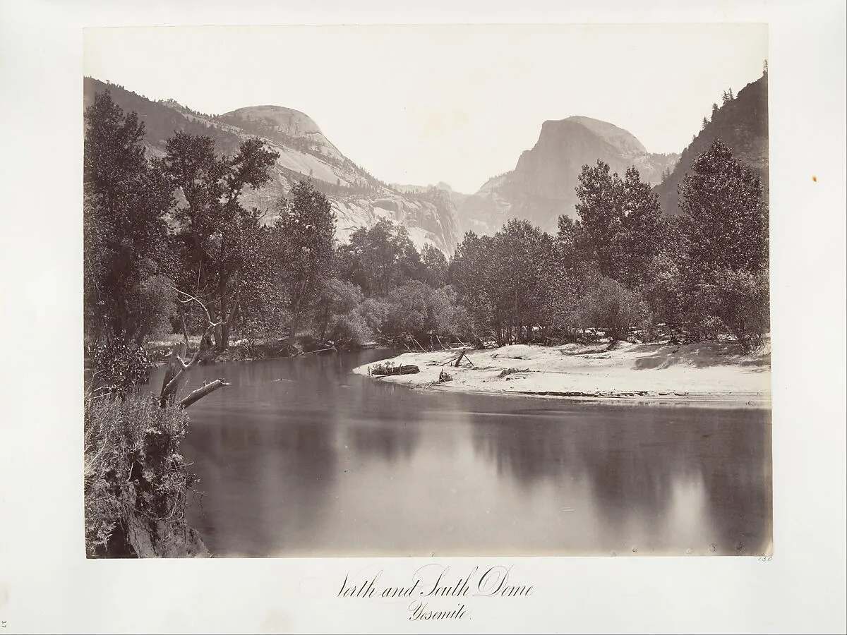 North and South Dome, Yosemite — Carleton E. Watkins
