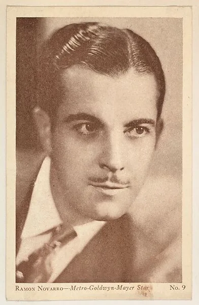 Ramon Novarro, No. 9, bakery card from the Film Stars series (D32), issued by the Drake Brothers Bakery — Drake Brothers Bakery
