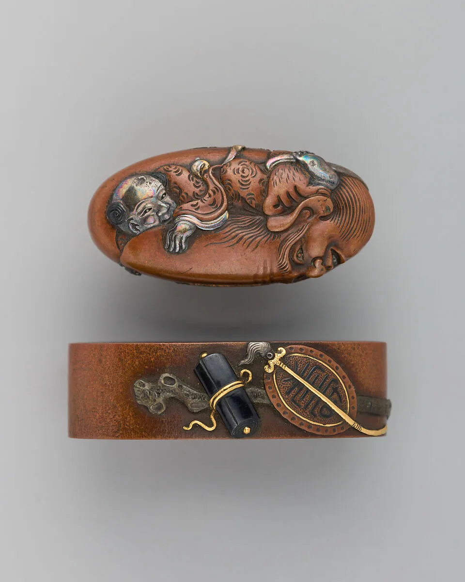 Sword-Hilt Collar and Pommel (Fuchigashira) — Unknown