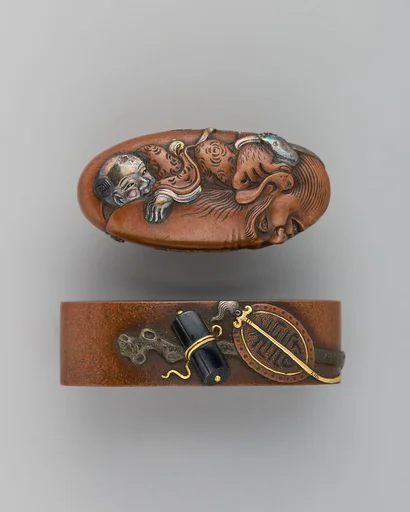 Sword-Hilt Collar and Pommel (Fuchigashira)