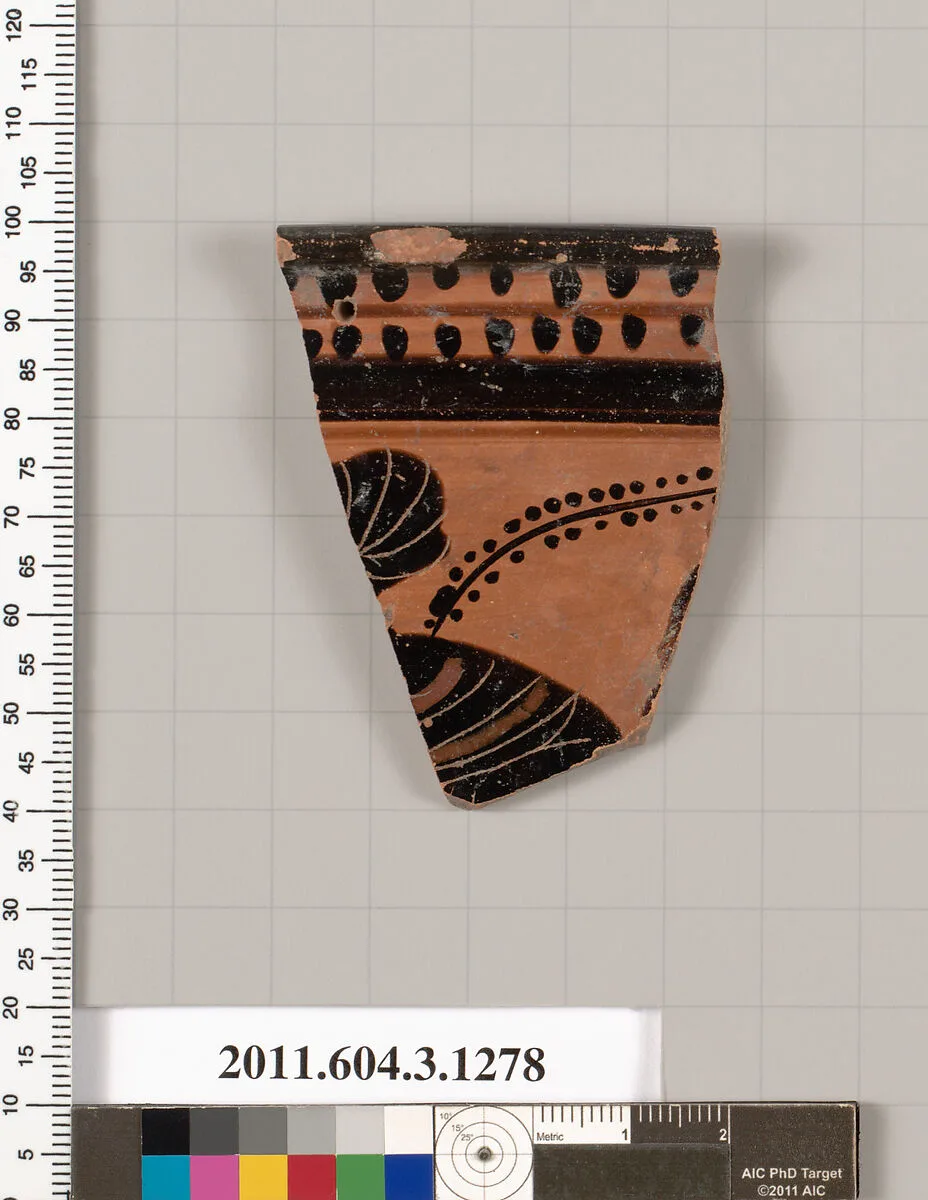 Terracotta rim fragment of a skyphos (deep drinking cup) — Unknown