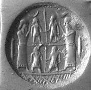 Stamp seal (conoid) with cultic scene