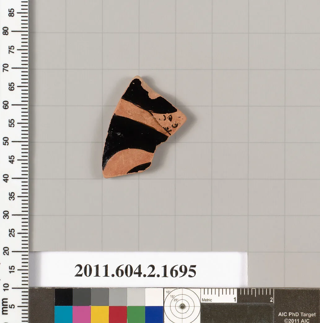 Terracotta rim fragment of a skyphos (deep drinking cup) — Unknown