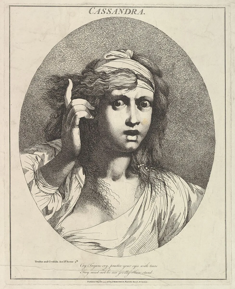 Cassandra (from "Twelve Characters from Shakespeare") — John Hamilton Mortimer|William Shakespeare