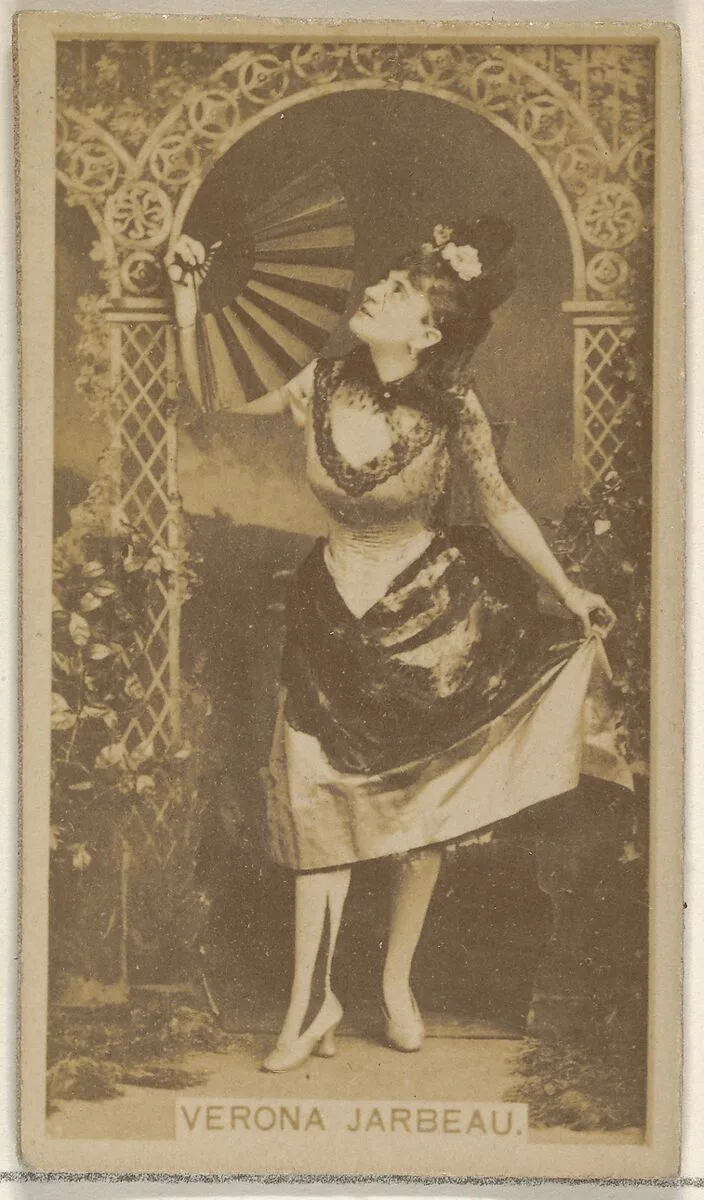 Verona Jarbeau, from the Actors and Actresses series (N45, Type 8) for Virginia Brights Cigarettes — Allen & Ginter