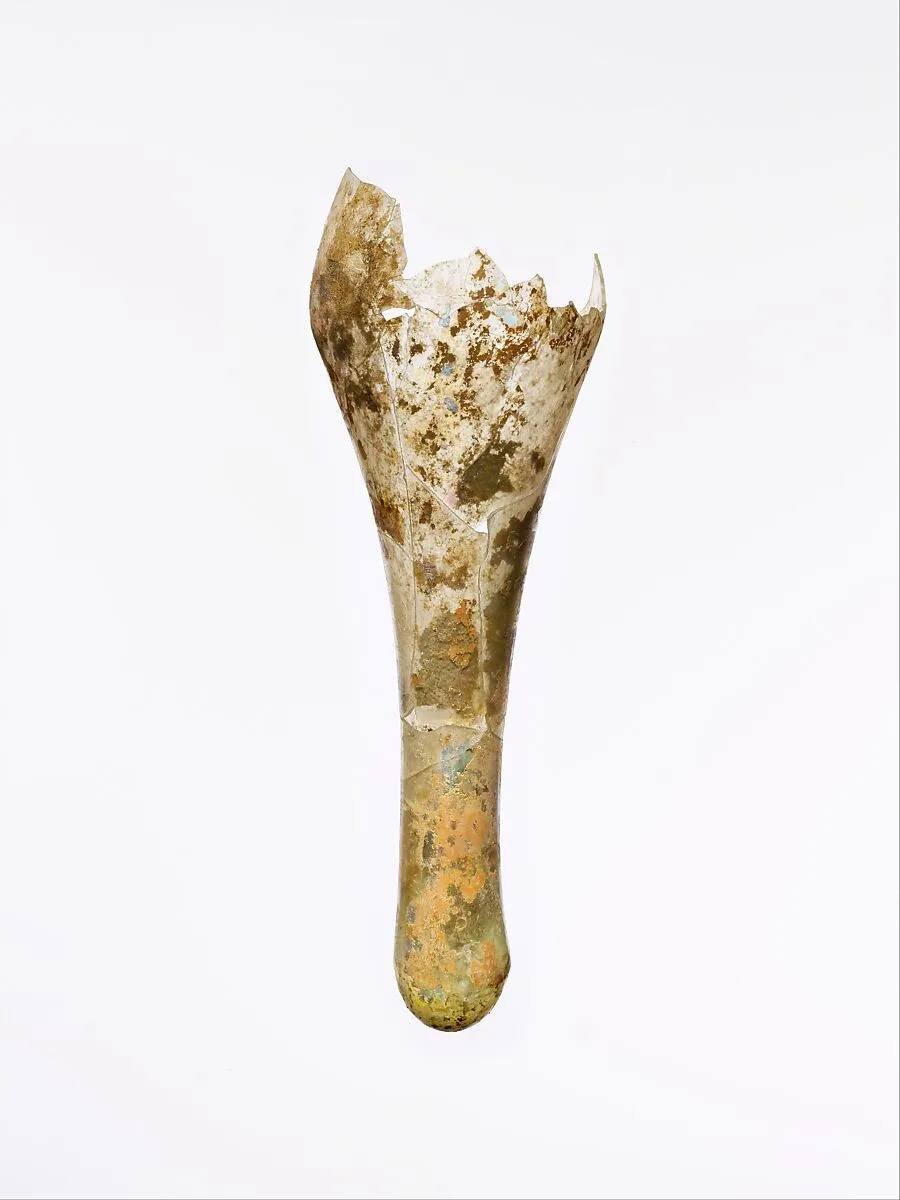 Glass fusiform bottle fragment — Unknown