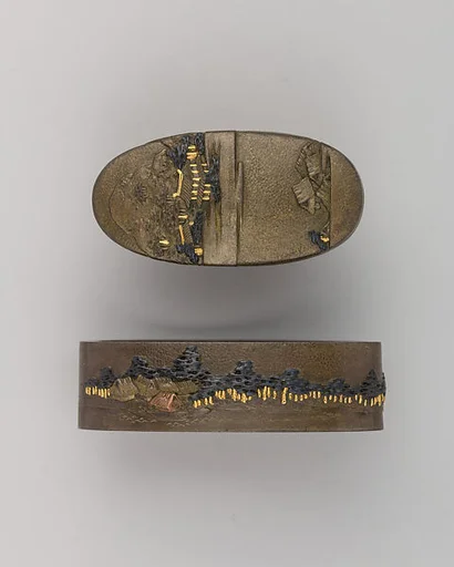 Sword-Hilt Collar and Pommel (Fuchigashira)