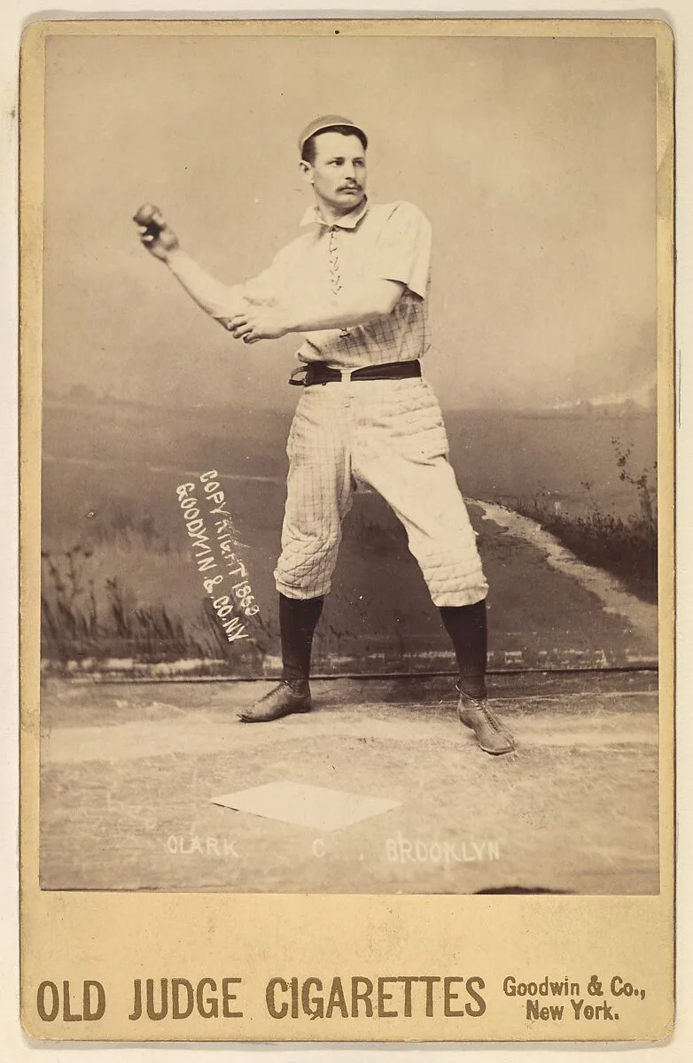 Clark, Catcher, Brooklyn, from the series Old Judge Cigarettes — Goodwin & Company