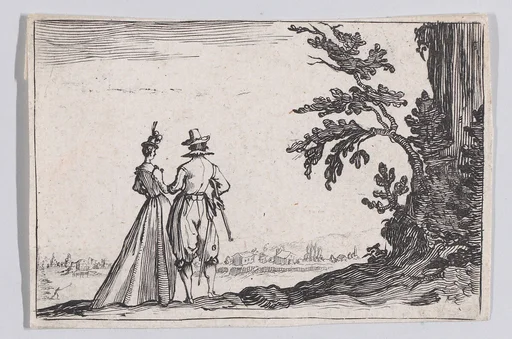 Reverse Copy of La Promenade (The Walk), from "Les Caprices" Series A, The Florence Set
