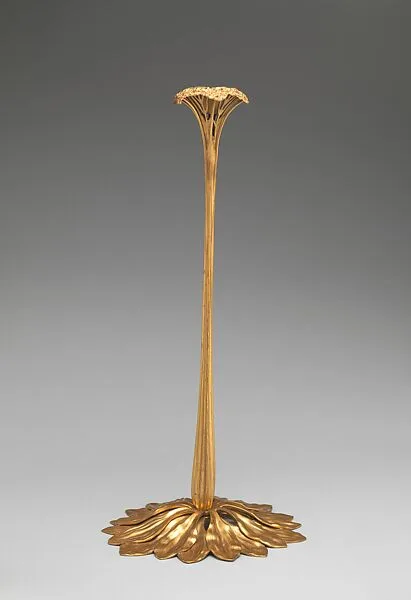 Saxifrage candlestick — Tiffany Studios