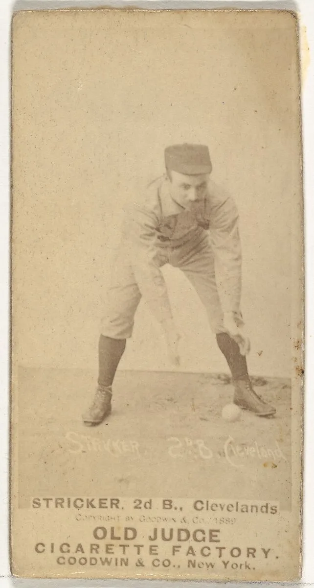 John A. "Cub" Stricker, 2nd Base, Cleveland, from the Old Judge series (N172) for Old Judge Cigarettes — Goodwin & Company