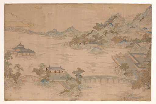 清 緙絲山水圖|Panel with Landscape