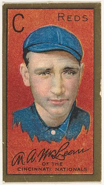 John B. McLean, Cincinnati Reds, National League, from the "Baseball Series" (Gold Borders) set (T205) issued by the American Tobacco Company — American Tobacco Company