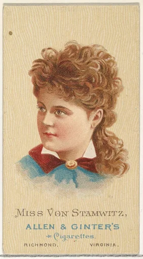 Miss Von Stamwitz, from World's Beauties, Series 2 (N27) for Allen & Ginter Cigarettes