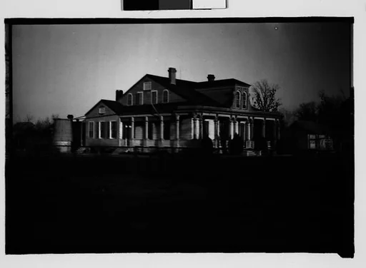[House with Centered Roof Gable, From Moving Automobile, Between Reserve and Convent, Louisiana]