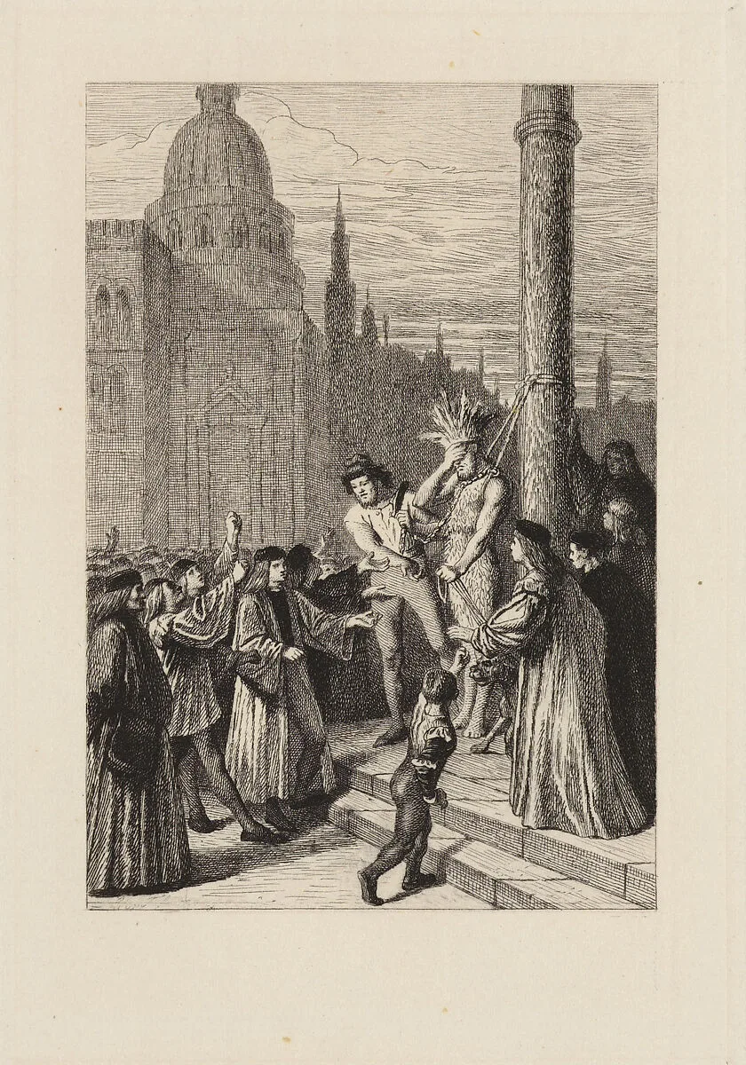 Le Cordelier de Venise, plate 4 from "The Decameron" — Léopold Flameng|Giovanni Boccaccio