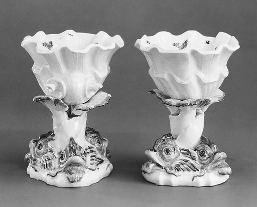 Pair of orange stands (part of a service)