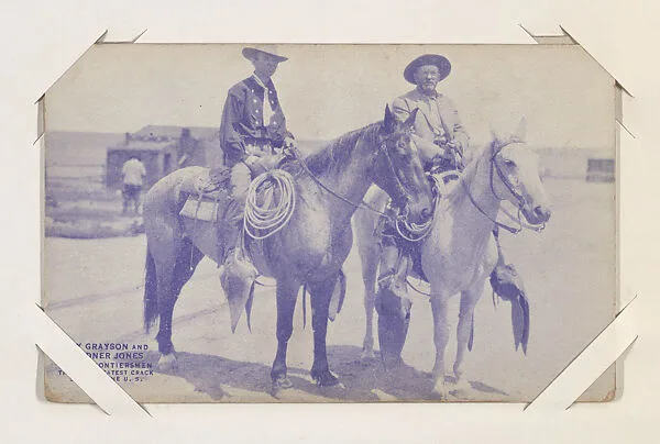 Ray Grayson and Pardner Jones from Western Stars or Scenes Exhibit Cards series (W412) — Unknown