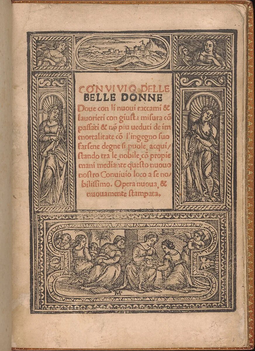 Convivio delle Belle Donne, title page (recto) — Nicolò Zoppino|Matteo da Treviso