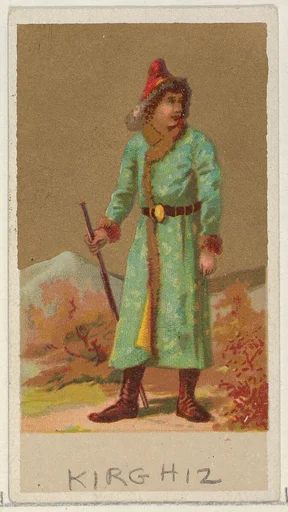 Kirghiz, from the Natives in Costume series (N16), Teofani Issue, for Allen & Ginter Cigarettes Brands
