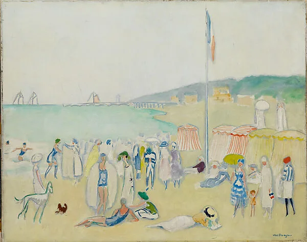 The Beach at Deauville — Kees van Dongen
