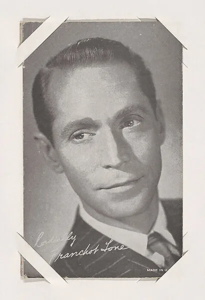 Franchot Tone from Movie Stars Exhibit Cards series (W401) — Unknown