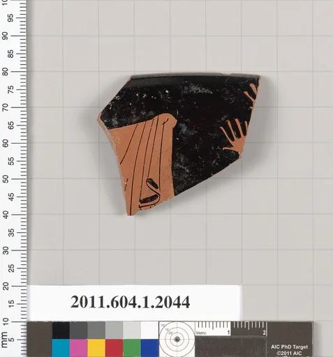 Terracotta rim fragment of a kylix (drinking cup)