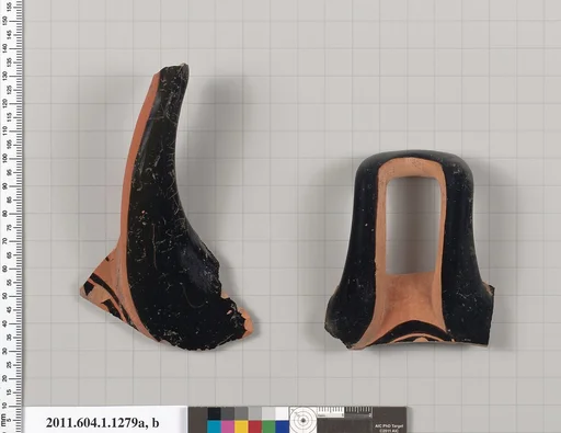Terracotta fragments of kylikes (drinking cups)
