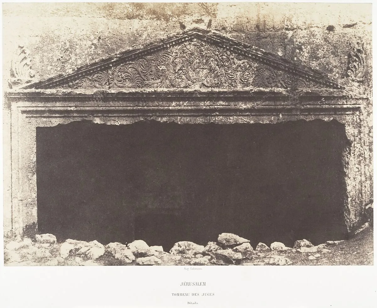 Jérusalem, Tombeau des Juges, Détails — Auguste Salzmann|Imprimerie photographique de Blanquart-Évrard, à Lille