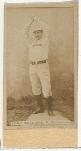 Anthony John "Tony" Mullane, Pitcher, Cincinnati, from the Old Judge series (N172) for Old Judge Cigarettes