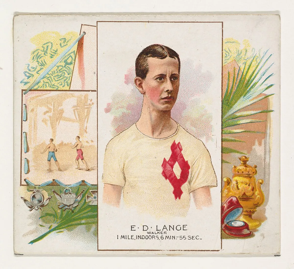 E.D. Lange, Walker, from World's Champions, Second Series (N43) for Allen & Ginter Cigarettes — Lindner, Eddy & Claus|Allen & Ginter