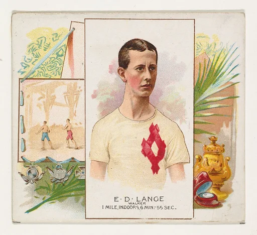 E.D. Lange, Walker, from World's Champions, Second Series (N43) for Allen & Ginter Cigarettes