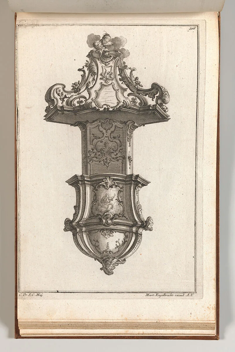 Design for a Pulpit, Plate 3 from an Untitled Series of Pulpit Designs — Martin Engelbrecht