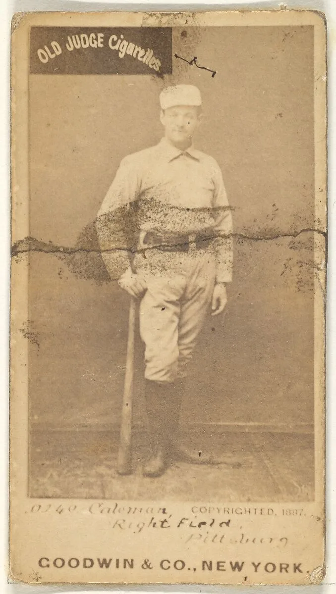 John Francis Coleman, Right Field, Pittsburgh, from the Old Judge series (N172) for Old Judge Cigarettes — Goodwin & Company