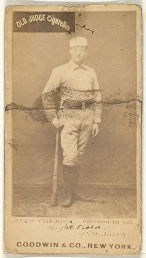 John Francis Coleman, Right Field, Pittsburgh, from the Old Judge series (N172) for Old Judge Cigarettes
