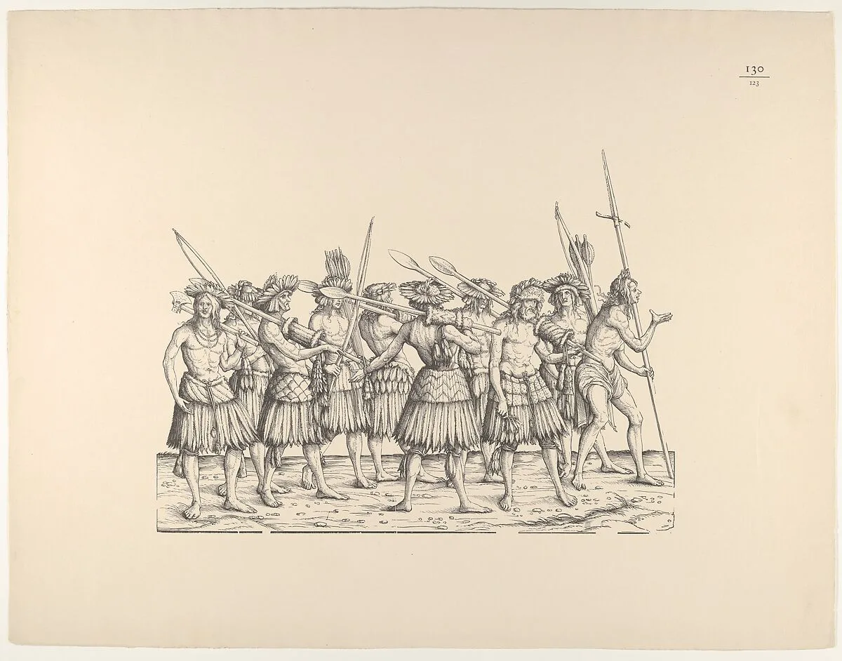 People from Calicut, from The Triumphal Procession of Emperor Maximilian (Triumph Des Kaisers Maximilian I) — Hans Burgkmair|Adolf Holzhausen