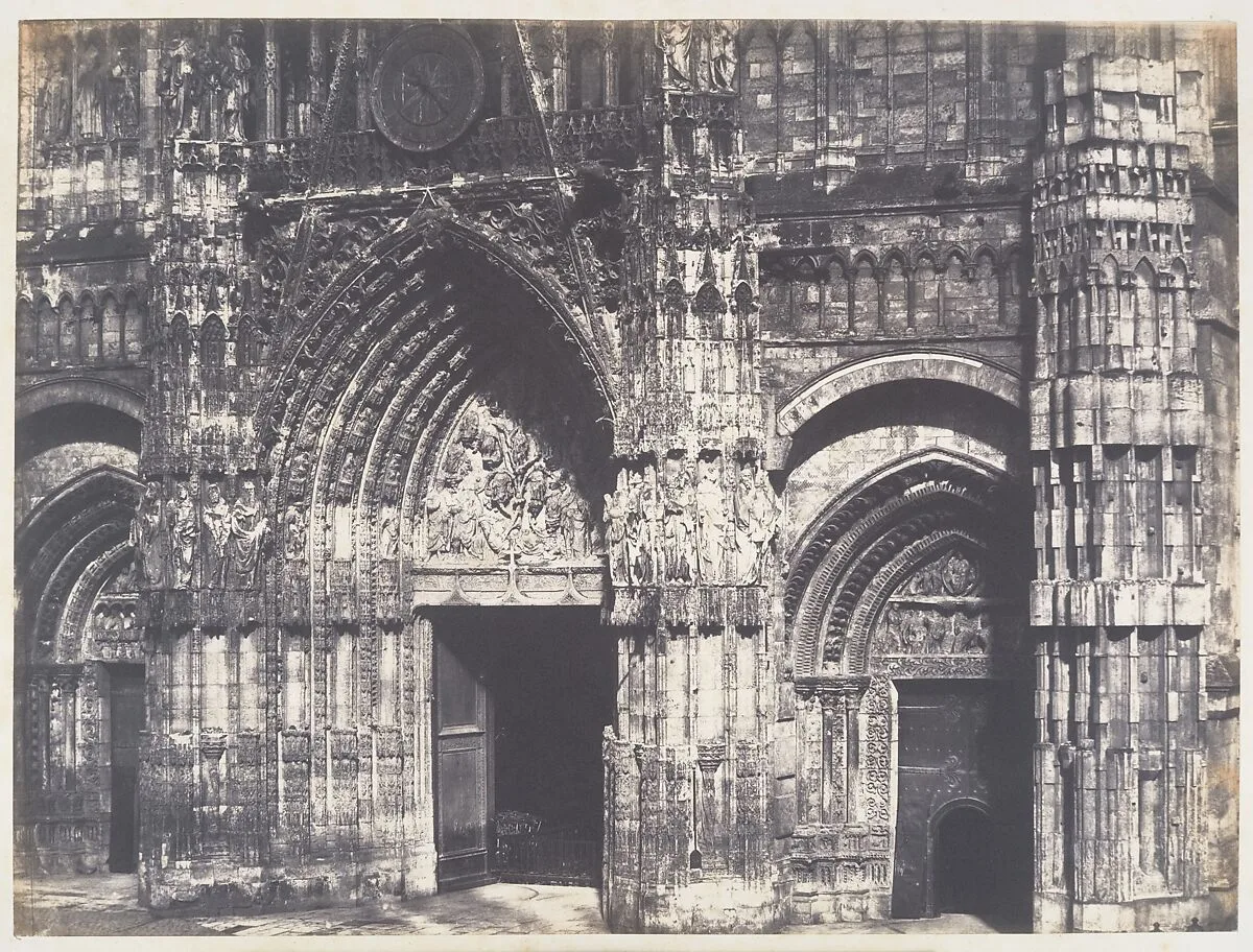 Bas du Portail, Côté de la Place, Cathédrale de Rouen — Edmond Bacot