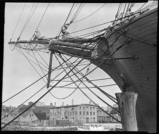 [Ship's Prow and Rigging, New Bedford, Massachusetts]